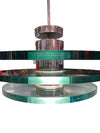 Post modern 1980's Three Tier Glass Sphere Chandelier