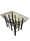 Brutalist Torch Cut Iron Table