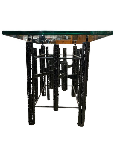 Brutalist Torch Cut Iron Table