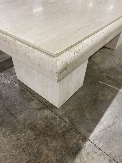 Mid Century Travertine Dining Table