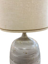 Mid Century Danish Modern Glazed Ceramic Large Lamp Circa 1970s