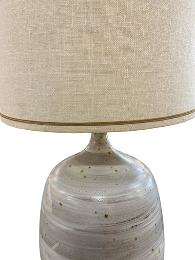 Mid Century Danish Modern Glazed Ceramic Large Lamp Circa 1970s