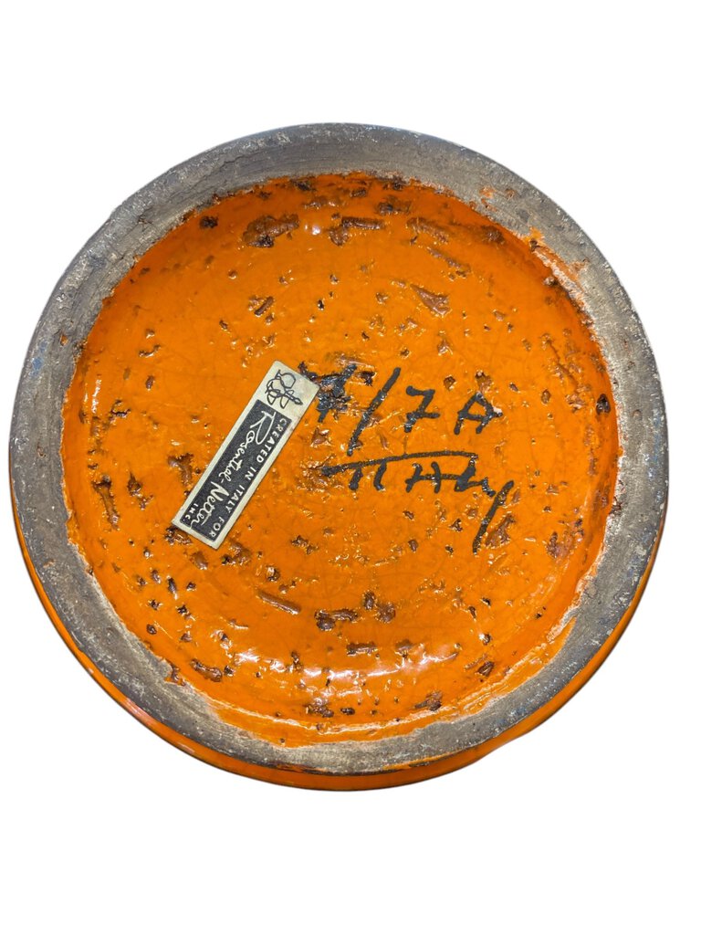 Bitossi Netter Mid century Italian Ceramic in Orange