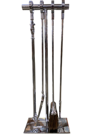 Danny Alessandro Chrome Italian Fireplace Tools Mid Century (4 Piece)