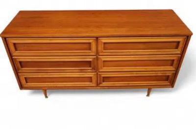 Mid Century Walnut Dresser by DIXIE Furniture