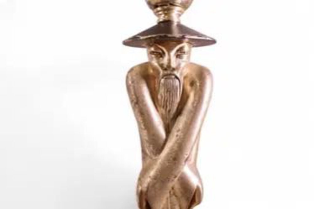 Vintage Pair of COLONIAL PREMIER CO. Chinese Figural Table Lamps (Set of 2)