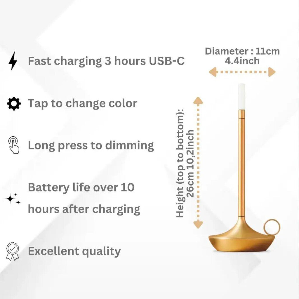 Tibet Modern Table Lamp White - 10.2"Hx4.4"Dx4.4"W