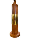 Mid Century Teak and Brass Table Lamps (the pair)