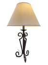 Metal Scroll Bade Table Lamp