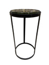 Moderne Metal and Glass Side Table