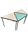 Mid Century Weinberg Trio of Triangular Stacking Tables (Set of 3)