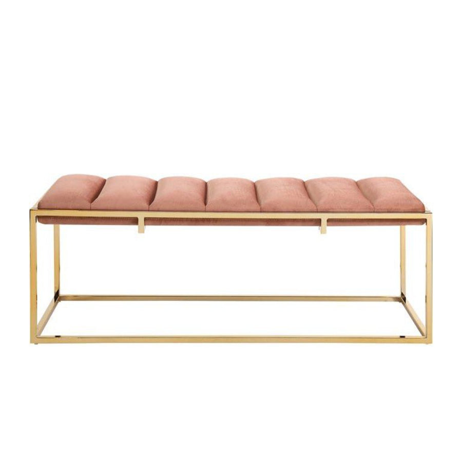 Pink Velvet Bench