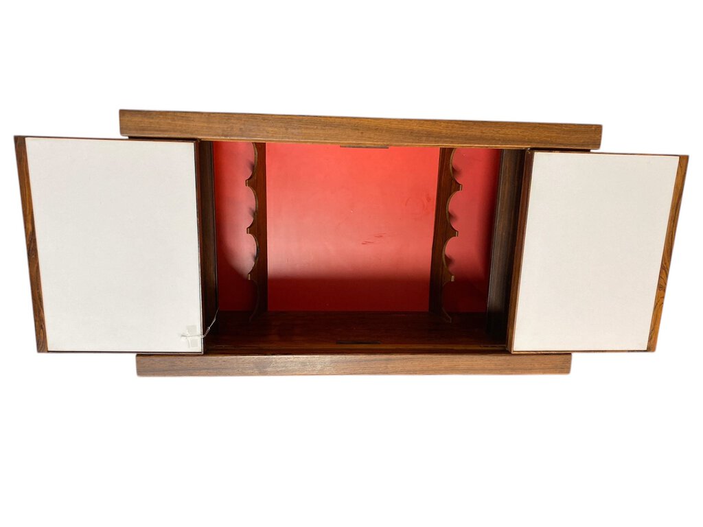 Danish Modern Mid Century Rosewood Bar Cart