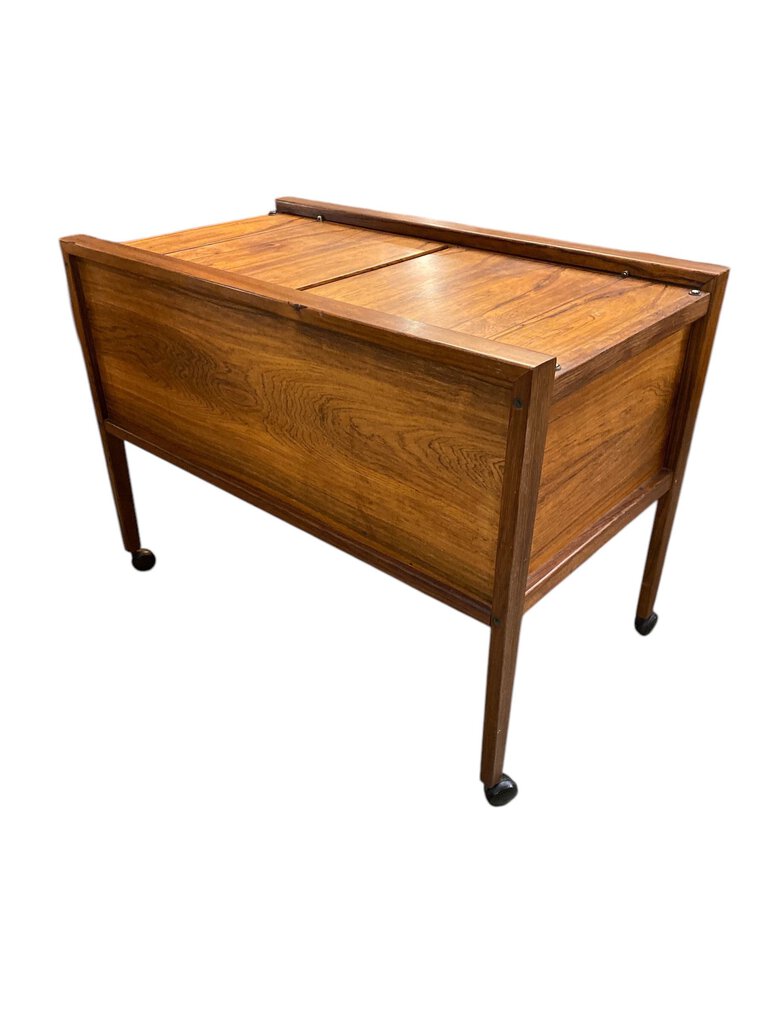 Danish Modern Mid Century Rosewood Bar Cart