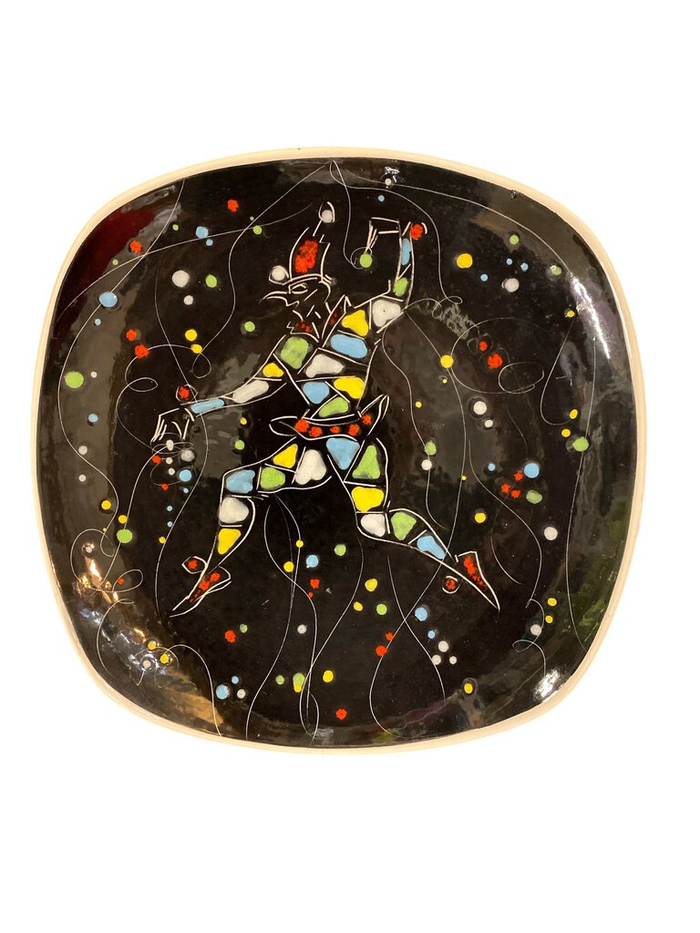 Mid Century Bitossi "Aldo Londi" Harlequin Carnival Pottery