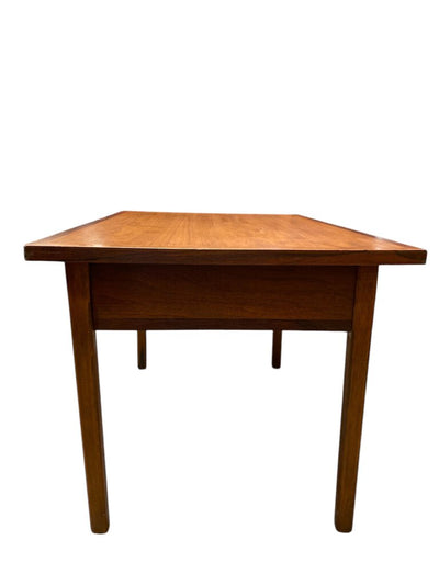 Mid Century Walnut and Rosewood (trim) Side table with Single Hidden Draw