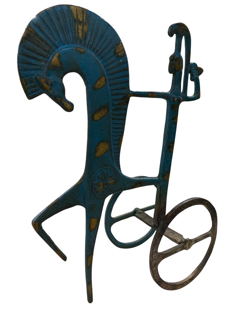 Mid Century Greek Athena Chariot - Blue/Gray