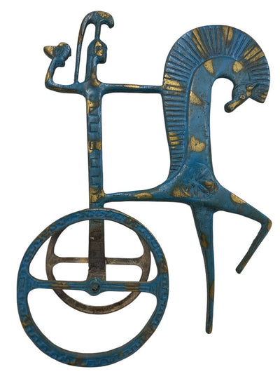 Mid Century Greek Athena Chariot - Blue/Gray
