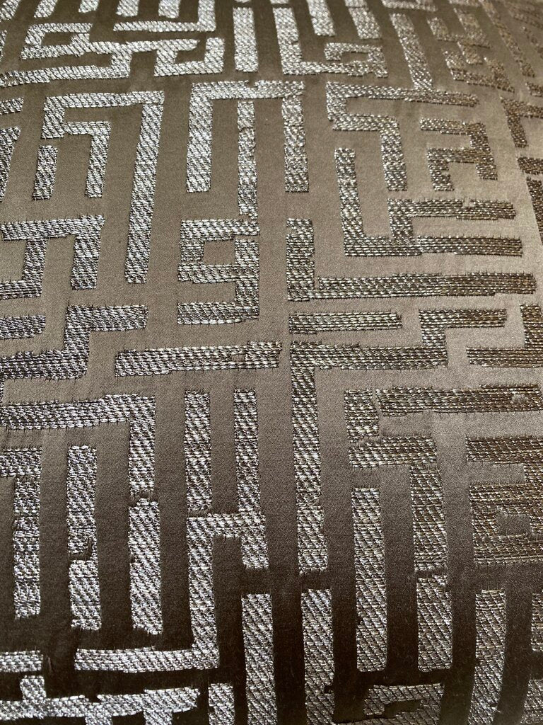 Geometric Maze Taupe Down Fill 20" Pillow