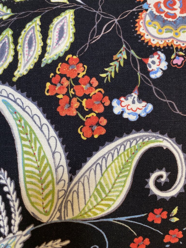 Birds Hidden Charms Fiesta Black by P. Kaufmann