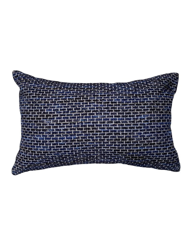 Rizzy Blue Bolster Poly Fill Pillow