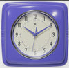 Retro Square Periwinkle Indoor Wall Clock