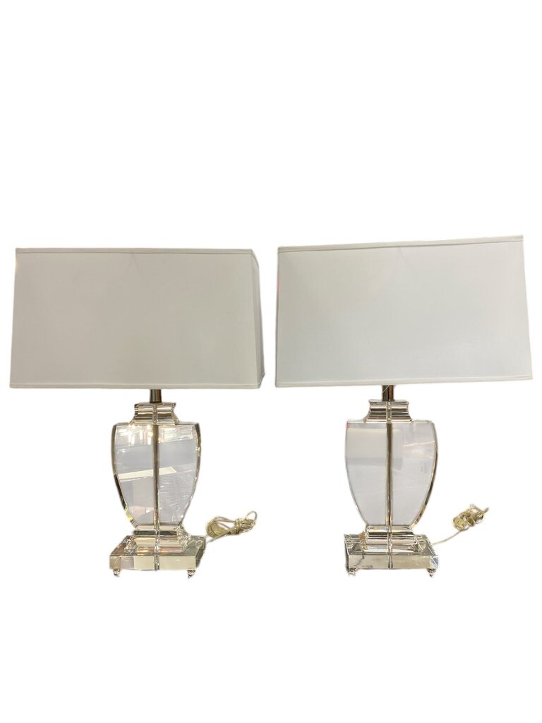 Restoration Hardware Pair of Glass Lamps - as Found (Set of 2)