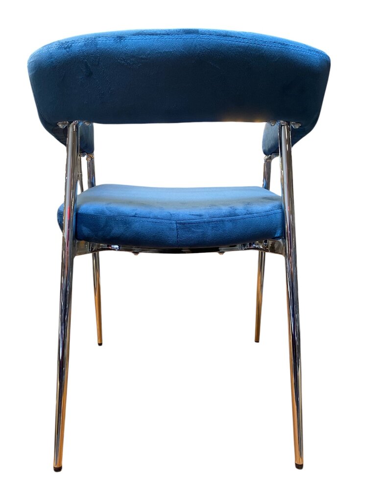 Blue Velvet Barrel Dining Chair