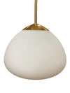 Pair of Brushed Brass Pendant Lights (Set of 2)