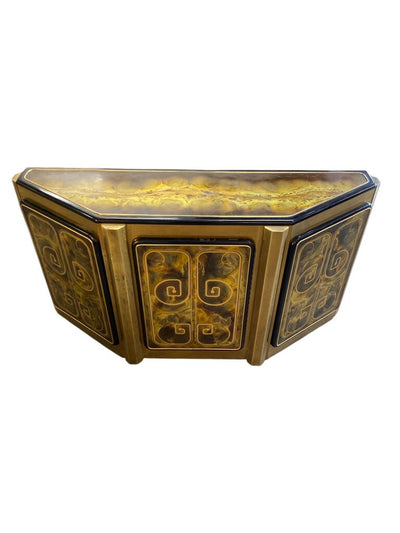 Mid Century Bernhard Rohne For Mastercraft Brass Credenza