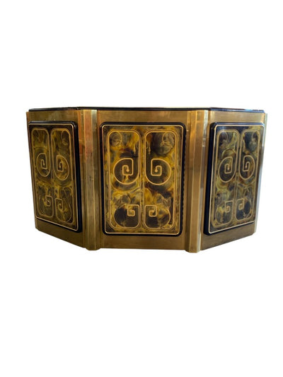 Mid Century Bernhard Rohne For Mastercraft Brass Credenza