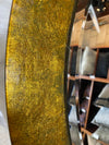 Mid Century 36" Round Gold Mirror by Bernhard Rohne