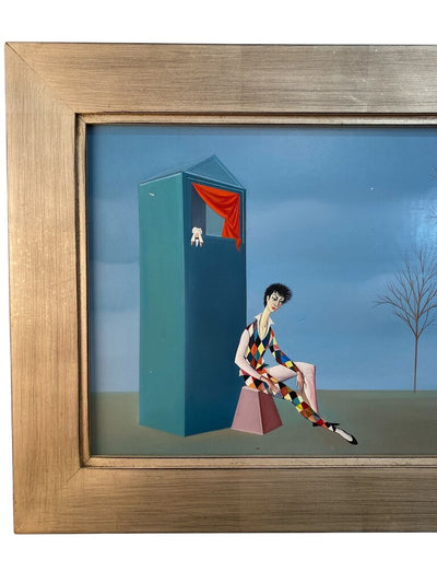 Mid Century Carlo Canevari Painting - Playful Images HIGHLY Collectable Listed Italian Artist 1922-1996