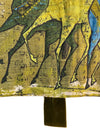 1960's MCM Etruscan Horses Linen and Velvet Wall Hanging