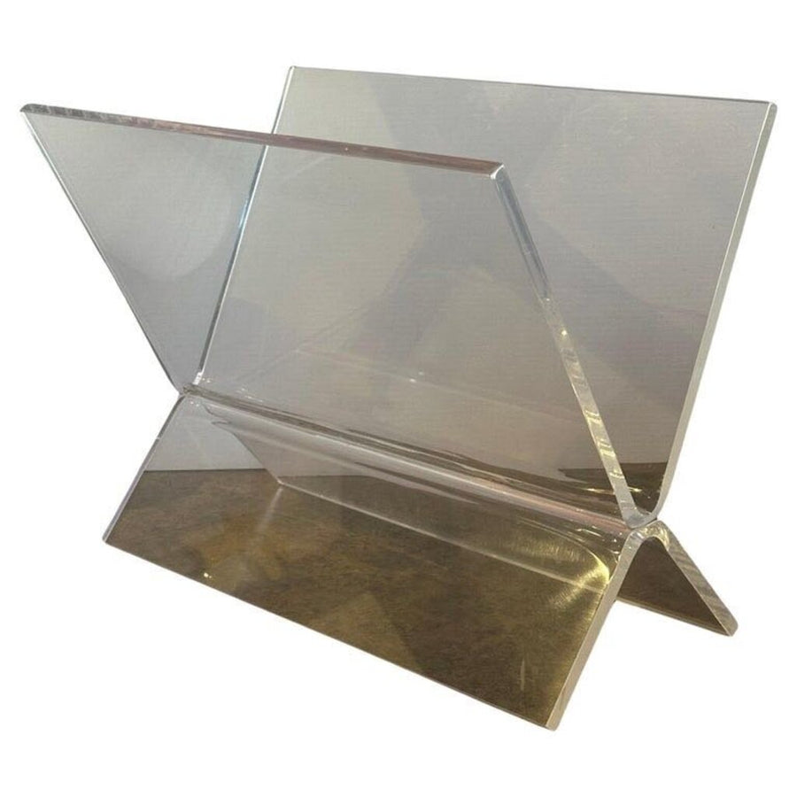 Mid Century X-Base Lucite Magazine
