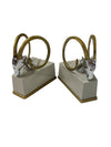 MCM Art Deco Ram Head Bookends