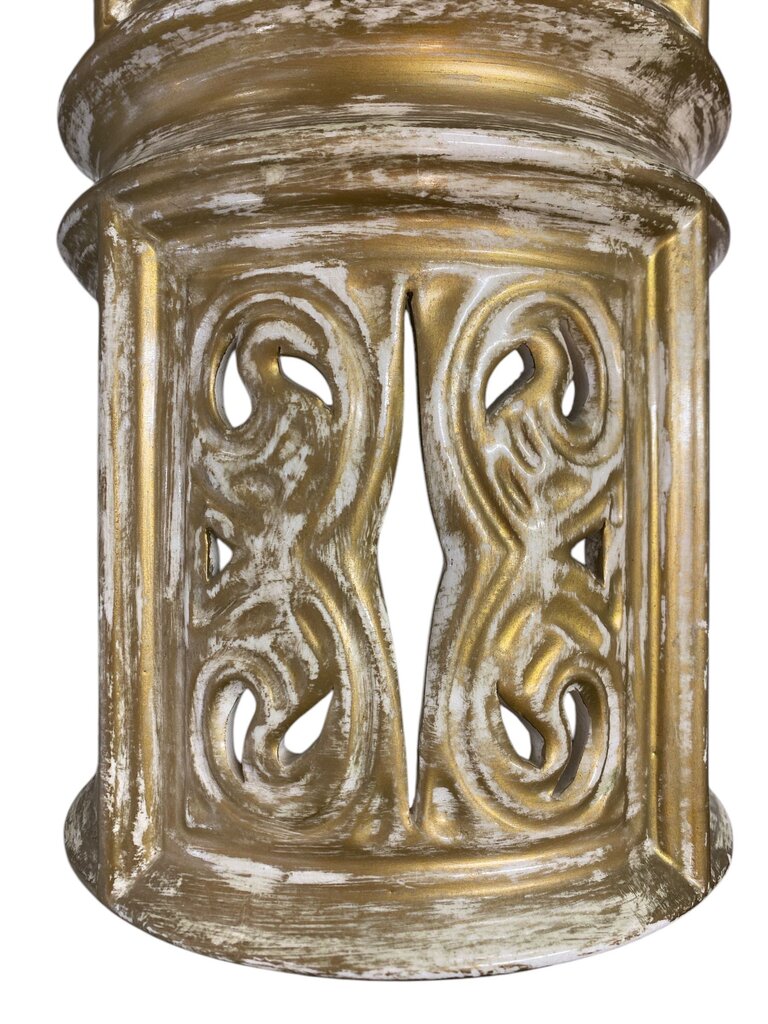 Vintage Italian Ceramic Swag Lamp with 13.5' Brass Chain