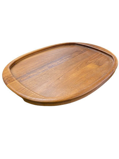 HUGE Teak Mid Century Modern Danish Modern Tray 21" x 16"
