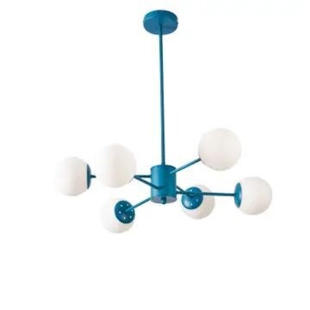 Lloyd 6 Light Chandelier in Green/Blue