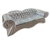Luxury Silver Metallic Chesterfield Sofa