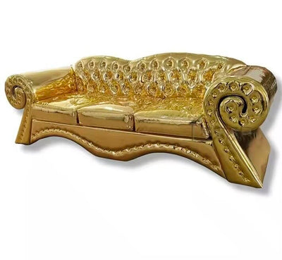 Luxury Gold Metallic Chesterfield Sofa