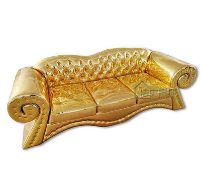 Luxury Gold Metallic Chesterfield Sofa