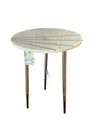 Modern Tripod Side Table w/ Gold Inlay