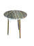 Modern Tripod Gray Side Table w/ Gold Inlay