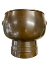 Vintage Japanese Brass Planter or Hibachi with Bronze Finish