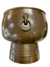Vintage Japanese Brass Planter or Hibachi with Bronze Finish