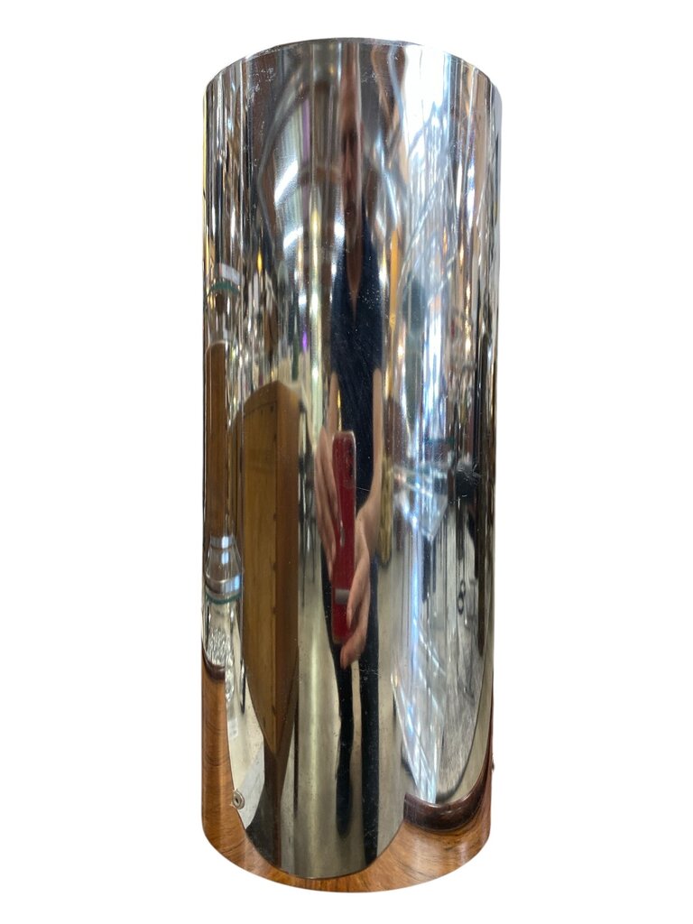 Mid Century Post Modern Cylindrical Chrome Up Lamp/Table Lamp
