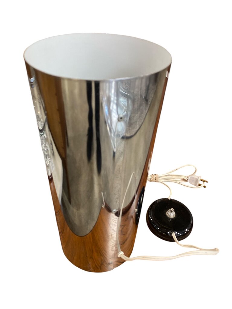 Mid Century Post Modern Cylindrical Chrome Up Lamp/Table Lamp