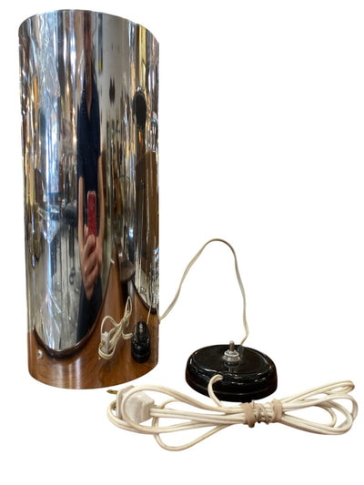 Mid Century Post Modern Cylindrical Chrome Up Lamp/Table Lamp