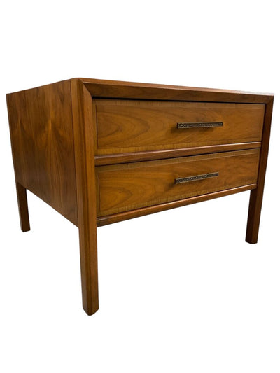 Mid Century Martinsville Walnut Side Table - 2 Drawers